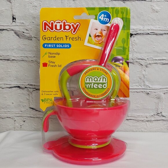 NUBY 'GARDEN FRESH MASH~N~FEED' BOWL & STORAGE - Picture 5 of 16